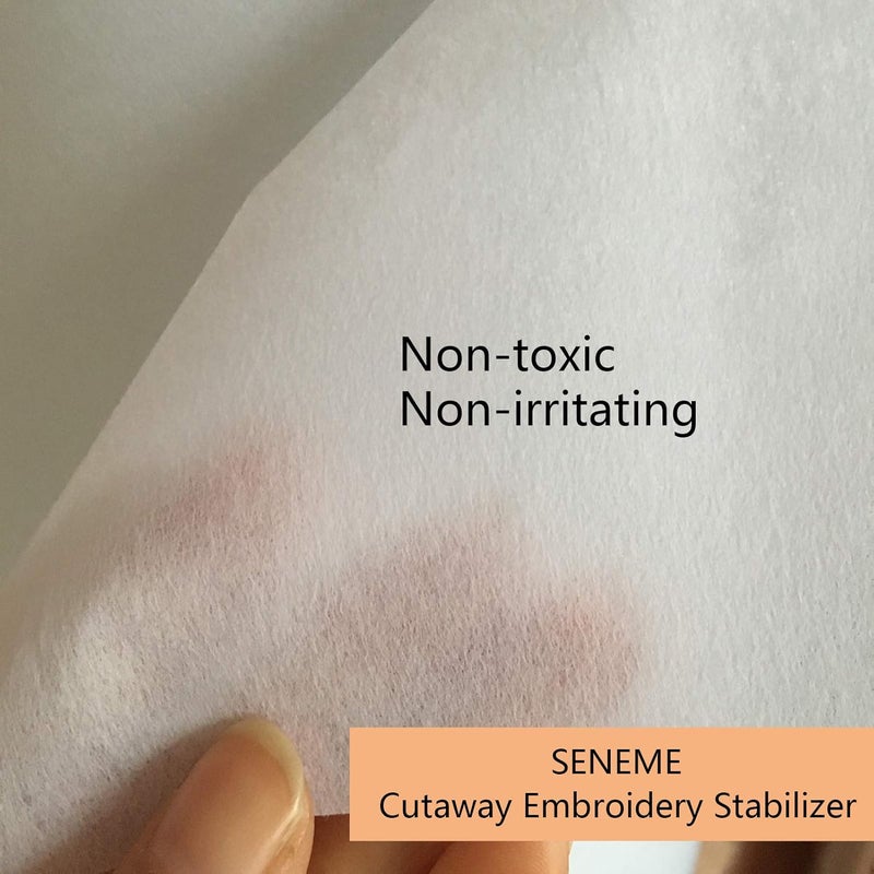 Seneme Cut Away Embroidery Stabilizer 8"x8" 100 Precut Sheets, 2.5oz Medium Weight Cut Away Stabilizer for Embroidery Backing for Machine Embroidery and Hand Sewing for 4x4 and 6x6 Hoops - Image 3